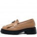 Mocasini dama, Glemis, piele naturala - Cod: 655, Culoare: Maro, Talpa: Neagra, Marime: 38