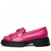Mocasini dama, Glemis, piele naturala - Cod: 655, Culoare: Magenta, Talpa: Neagra, Marime: 38