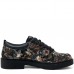 Pantofi casual dama, Glemis, piele naturala - Model: AN-1260-2, Culoare: Negru floral, Marime: 38 (24.9 cm)