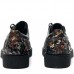 Pantofi casual dama, Glemis, piele naturala - Model: AN-1260-2, Culoare: Negru floral, Marime: 38 (24.9 cm)