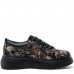 Pantofi casual dama, Glemis, piele naturala - Model: AN-1260-A, Culoare: Negru Floral, Marime: 38 (24.8 cm)