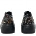 Pantofi casual dama, Glemis, piele naturala - Model: AN-1260-A, Culoare: Negru Floral, Marime: 38 (24.8 cm)