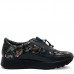 Pantofi casual dama, Glemis, piele naturala - Model: AN-1400, Culoare: Negru Floral, Marime: 38 (24.4 cm)