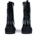 Ghete dama inalte, Glemis, piele naturala - Cod: AS-2425, Culoare: Negru Box, Marime: 38 (24.8 cm)