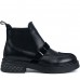 Ghete dama, Glemis, piele naturala - Cod: AS-2525-04, Culoare: Negru Box Velur, Marime: 38 (24.9 cm)