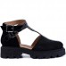 Sandale dama, Glemis, piele naturala - Model: IB-16850, Culoare: Negru, Numar: 38