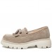 Pantofi casual dama, Glemis, piele naturala intoarsa - Model: IB-2605, Culoare: Bej, Marime: 38 (25 cm)