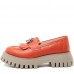 Mocasini dama, Glemis, piele naturala - Model: IB-2610, Culoare: Portocaliu, Marime: 40 (27 cm)
