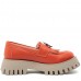 Mocasini dama, Glemis, piele naturala - Model: IB-2610, Culoare: Portocaliu, Marime: 40 (27 cm)