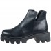 Ghete dama smart office, Glemis, piele naturala - Cod: IB-4000, Culoare: Negru Box, Marime: 39 (25 cm)