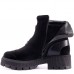 Ghete dama premium, Glemis, piele naturala intoarsa - Cod: PS-1075-V, Culoare: Negru, Marime: 38