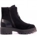 Ghete dama premium, Glemis, piele naturala intoarsa - Cod: PS-1075-V, Culoare: Negru, Marime: 38