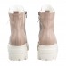 Bocanci dama, Glemis, piele naturala - Model: PS-995, Culoare: Taupe Bizon, Marime: 38