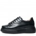 Pantofi casual dama, Glemis, piele naturala - Model: PS-asti-1035, Culoare: Negru Box Sidef, Marime: 38 (24.9 cm)