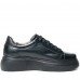 Pantofi casual dama, Glemis, piele naturala - Model: PS-asti-1035, Culoare: Negru Box Sidef, Marime: 38 (24.9 cm)