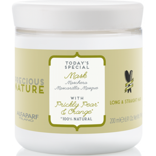 Masca De Netezire Pentru Par Drept - Mask - Precious Nature - Long & Straight Hair - Alfaparf Milano - 200 Ml