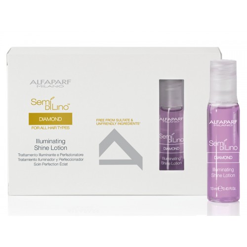 Tratament De Stralucire - Diamond Shine Lotion - Semi Di Lino - Alfaparf Milano - 12 X 13 Ml