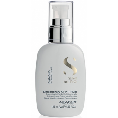 Fluid De Stralucire Fara Clatire Pentru Par Normal - Leave-in Fluid All-in-1- Semi Di Lino - Diamond - Alfaparf - 125 Ml