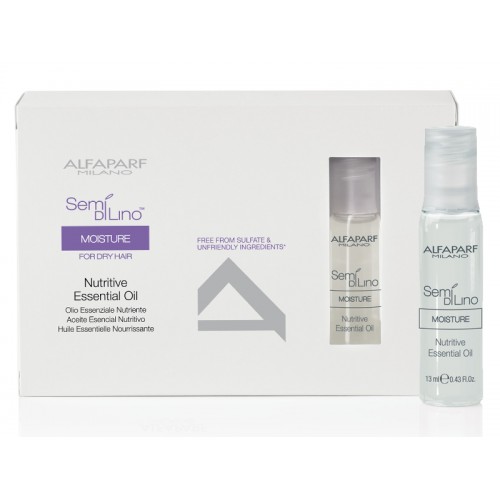 Tratament Intensiv De Hidratare - Moisture Essential Oil - Semi Di Lino - Alfaparf Milano - 6 X 13 Ml