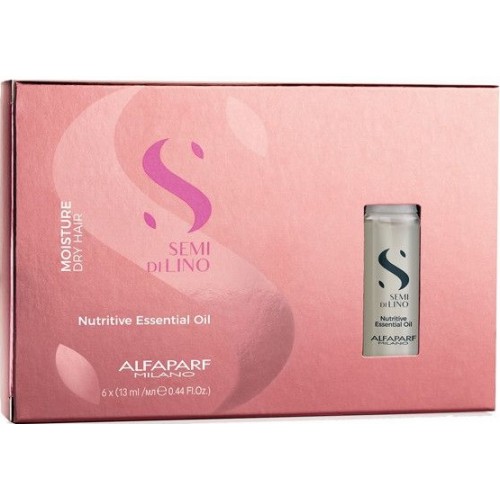 Ulei Esential De Hidratare Pentru Par Uscat - Nutritive Essential Oil - Semi Di Lino - Moisture - Alfaparf Milano - 6x13 Ml