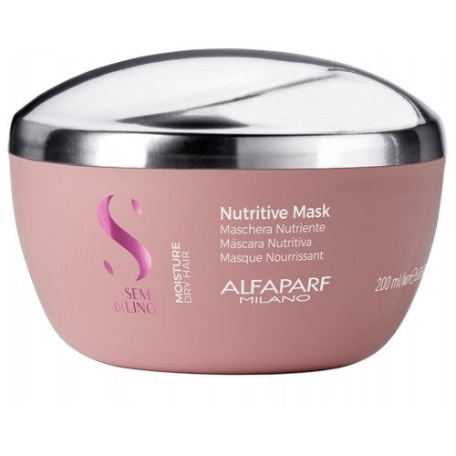 Masca Intens Hidratanta Pentru Par Uscat - Nutritive Mask - Semi Di Lino - Moisture - Alfaparf Milano - 200 Ml