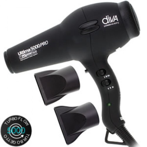 Uscator De Par - Sistem Silentions,2000w, Cu Tehnologie Ionica - Black - Ultima 5000pro Dryer - Diva
