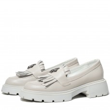 Mocasini dama, Glemis, piele naturala - Cod: 655, Culoare: Alb natur, Marime: 38