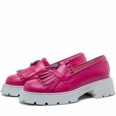Mocasini dama, Glemis, piele naturala - Cod: 655, Culoare: Magenta, Talpa: Alba, Marime: 36