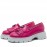 Mocasini dama, Glemis, piele naturala - Cod: 655, Culoare: Magenta, Talpa: Alba, Marime: 38