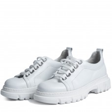 Pantofi casual dama, Glemis, piele naturala - Cod: 665, Culoare: Alb Box, Marime: 38
