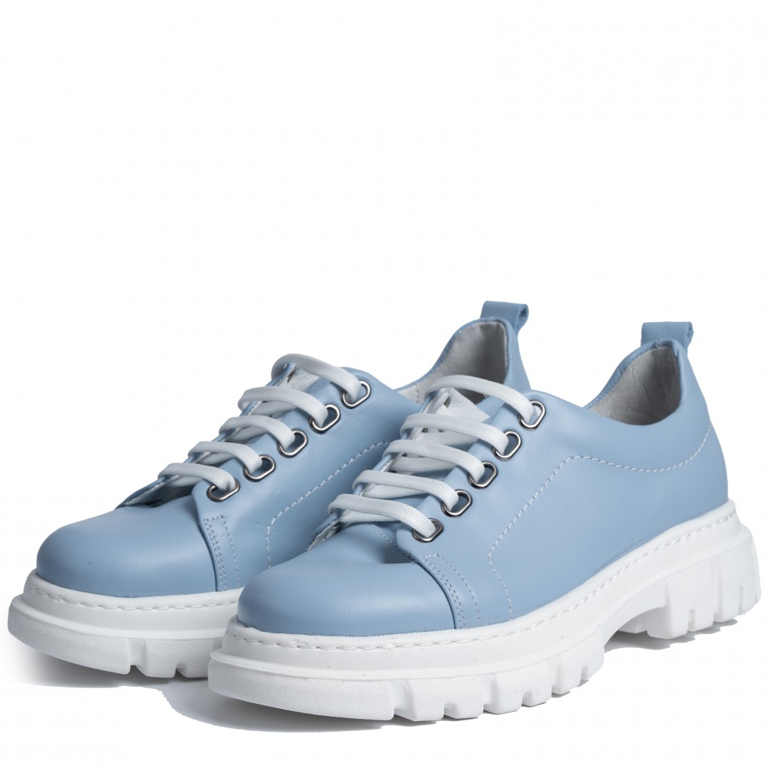 Pantofi casual dama, Glemis, piele naturala - Cod: 665, Culoare: Albastru, Marime: 38