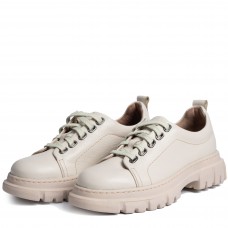 Pantofi casual dama, Glemis, piele naturala - Cod: 665, Culoare: Bej Bizon, Marime: 38