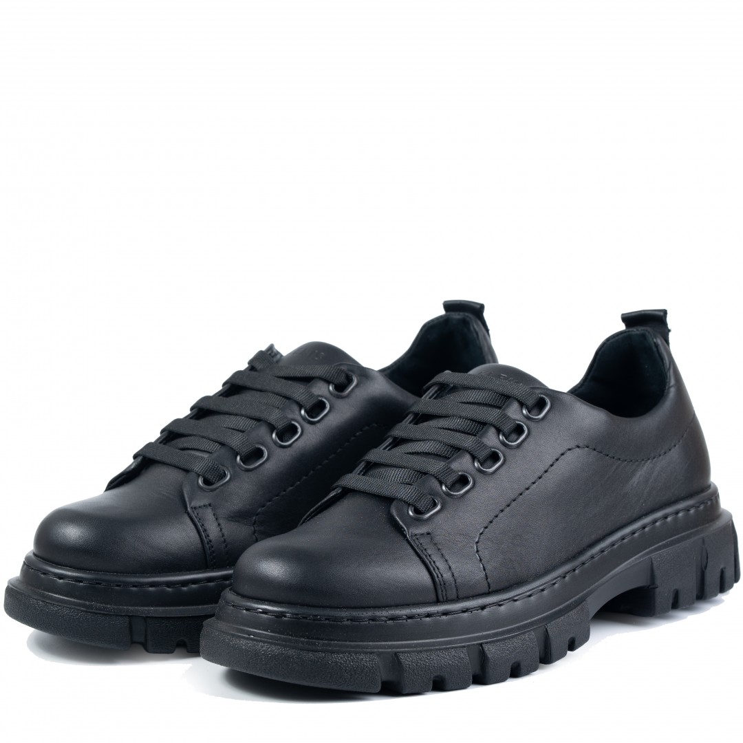 Pantofi casual dama, Glemis, piele naturala - Cod: 665, Culoare: Negru, Marime: 38