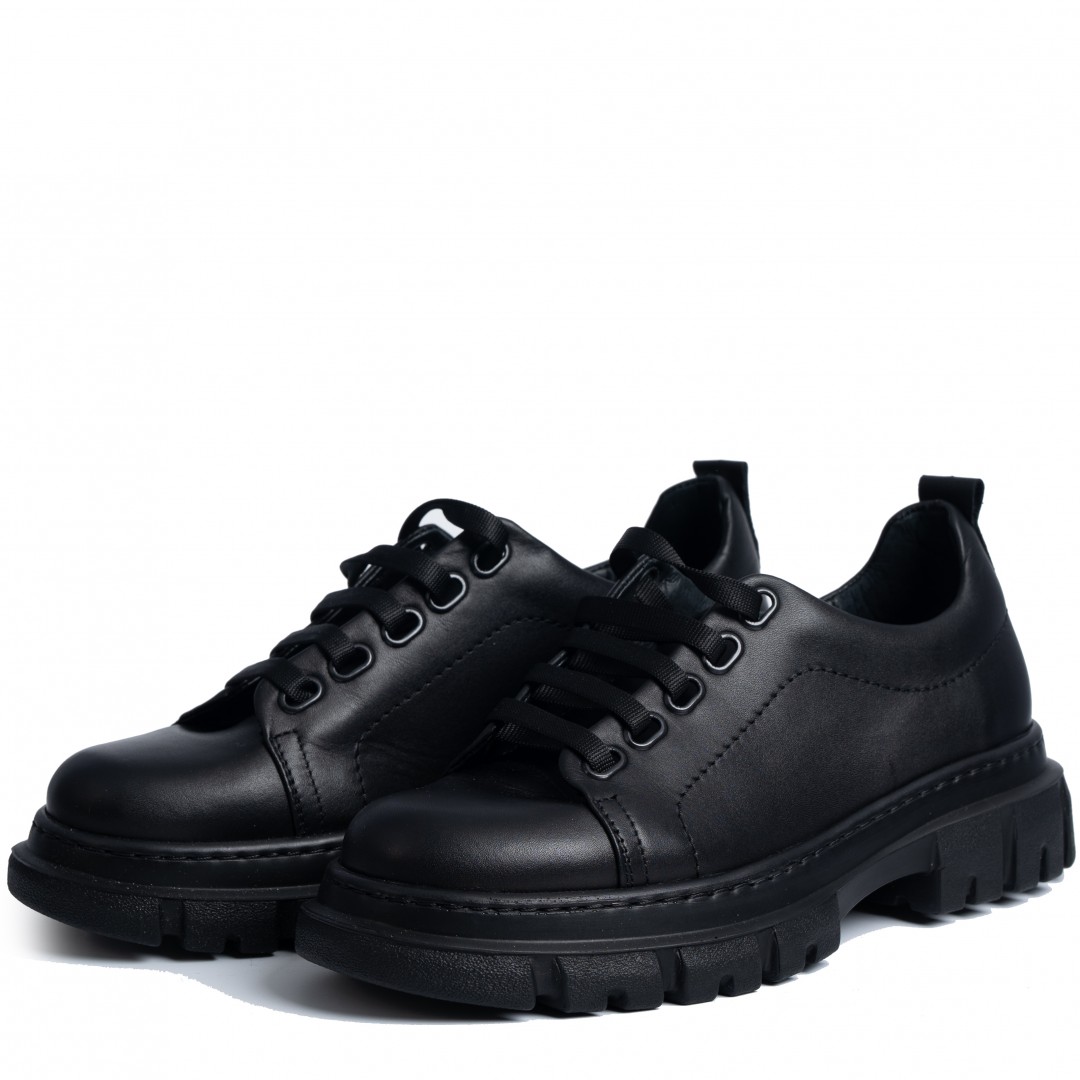Pantofi casual dama, Glemis, piele naturala - Cod: 665, Culoare: Negru, Marime: 38