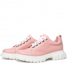 Pantofi casual dama, Glemis, piele naturala - Cod: 665, Culoare: Roz pudra, Marime: 38