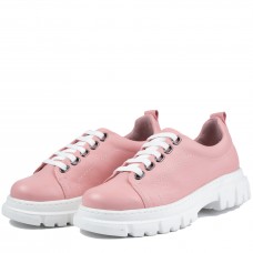 Pantofi casual dama, Glemis, piele naturala - Cod: 665, Culoare: Roz pudra, Marime: 41