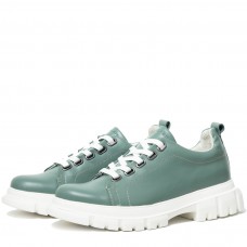 Pantofi casual dama, Glemis, piele naturala - Cod: 665, Culoare: Verde, Marime: 38