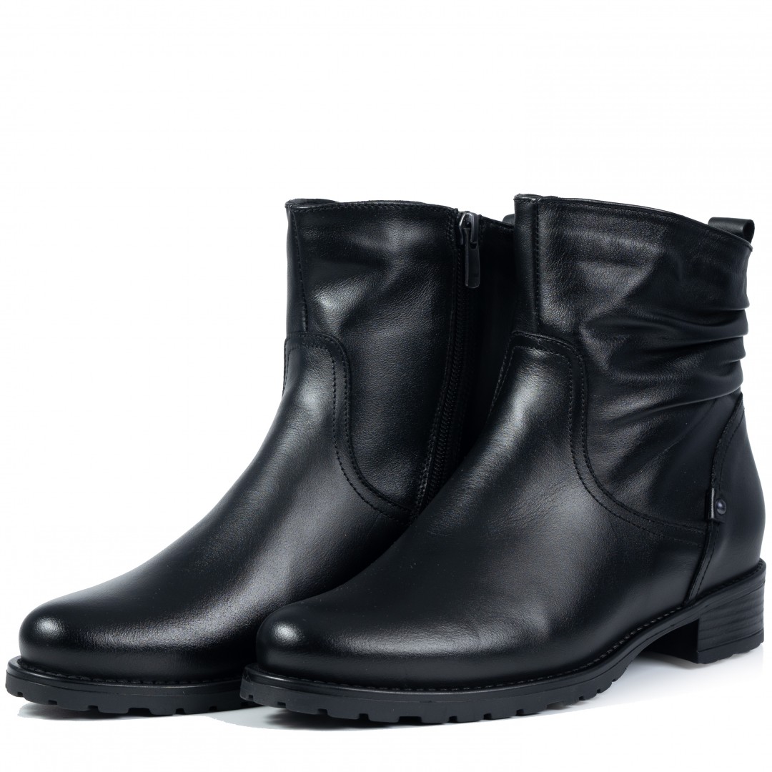 Ghete dama clasic, Glemis, piele naturala - Cod: AS-4121-1, Culoare: Negru Box, Marime: 38 (25 cm)