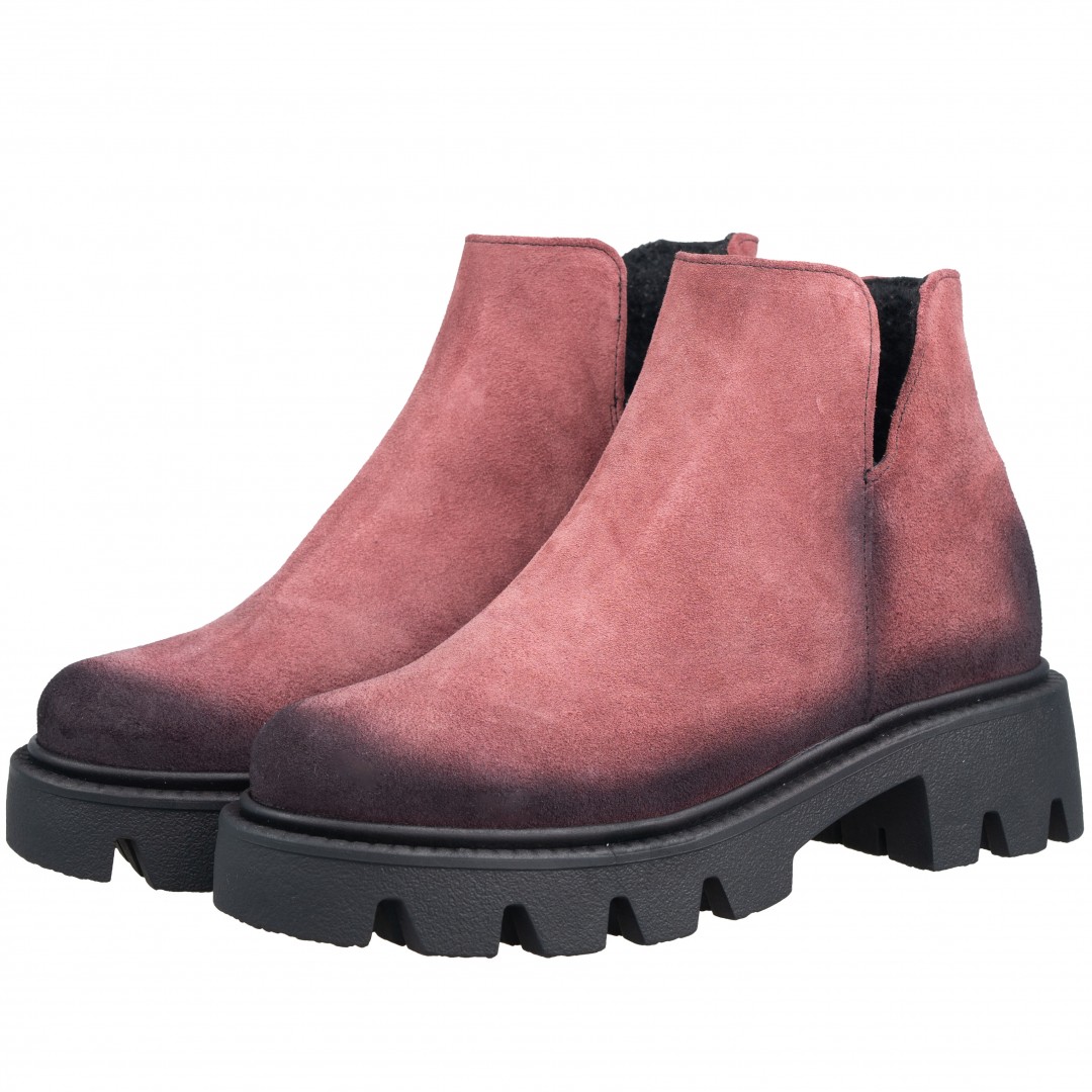 Ghete dama smart office, Glemis, piele naturala - Cod: IB-4000, Culoare: Bordo, Marime: 38 (24.5 cm)