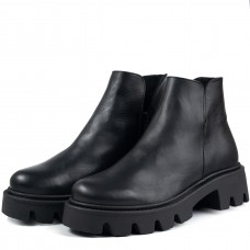 Ghete dama smart office, Glemis, piele naturala - Cod: IB-4000, Culoare: Negru Box, Marime: 38 (24.5 cm)