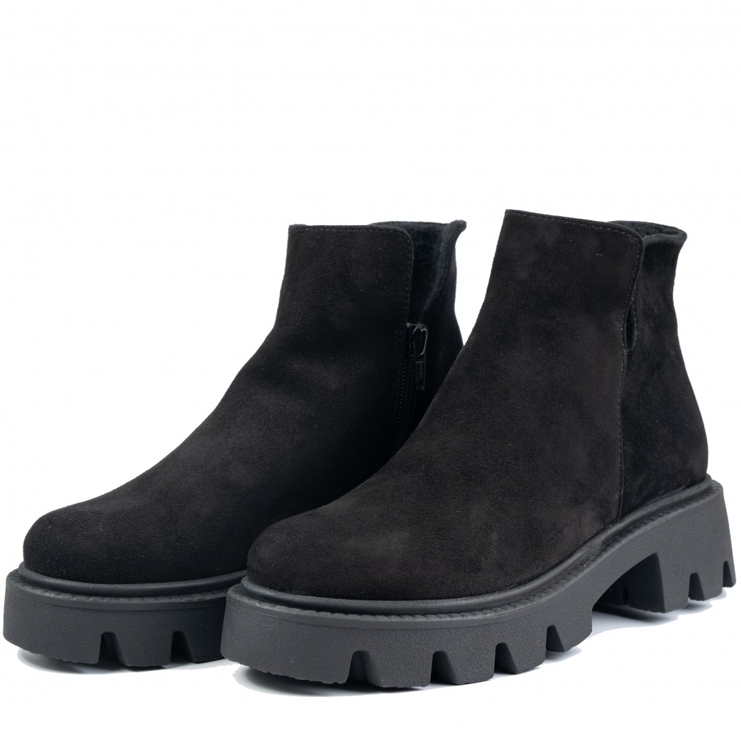 Ghete dama smart office, Glemis, piele naturala - Cod: IB-4000, Culoare: Negru Velur, Marime: 38 (24.5 cm) Ghete dama smart office, Glemis, piele naturala - Cod: IB-4000, Culoare: Negru Velur, Marime: 38 (24.5 cm)