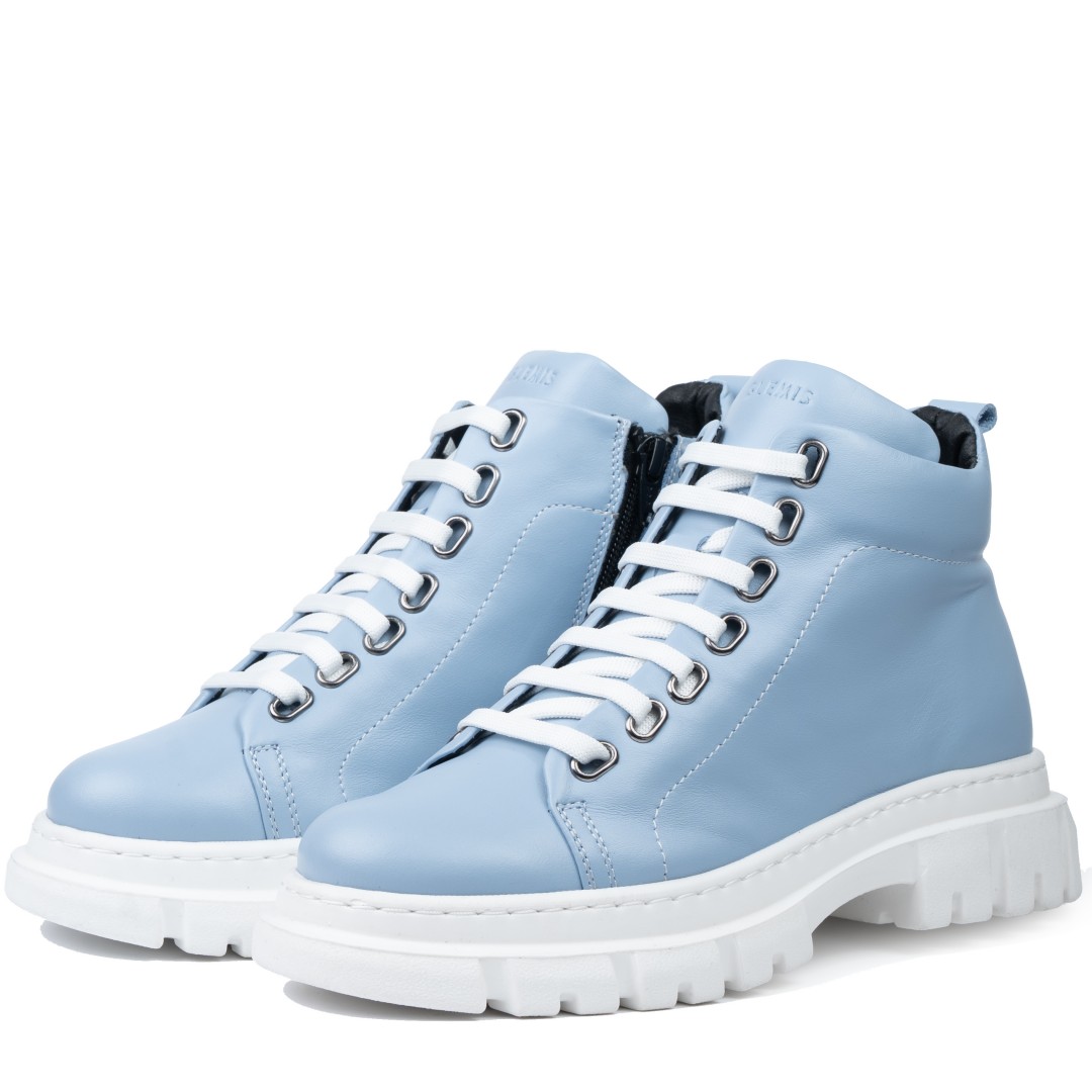 Ghete dama calapod lat, Glemis, piele naturala - Cod: Lejero, Culoare: Albastru Box, Marime: 38 (24.8 cm)