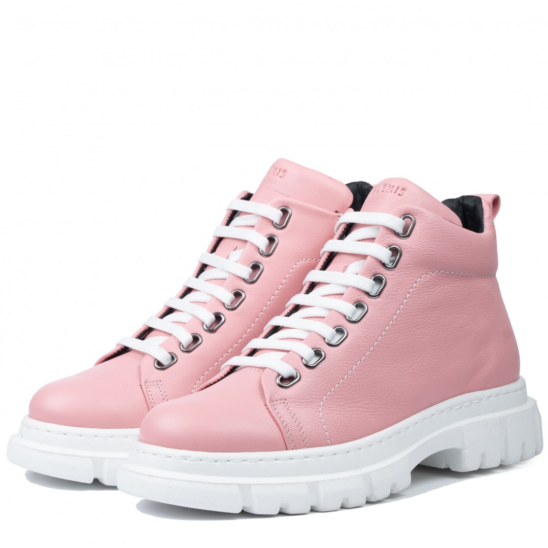 Ghete dama calapod lat, Glemis, piele naturala - Cod: Lejero, Culoare: Roz Box, Marime: 38 (24.8 cm)