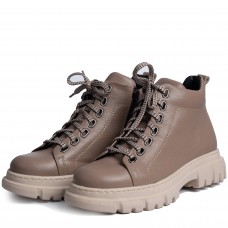 Ghete dama calapod lat, Glemis, piele naturala - Cod: Lejero, Culoare: Taupe Bizon, Marime: 38 (24.8 cm)