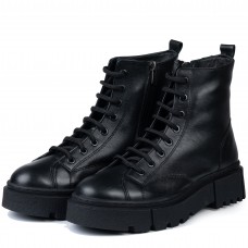 Ghete dama, Glemis, piele naturala - Cod: NE-428, Culoare: Negru Box, Marime: 38 (25 cm)