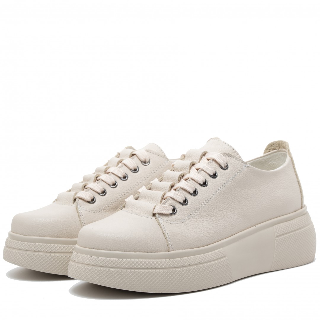 Pantofi dama premium, Glemis, piele naturala - Cod: PS-asti-1065, Culoare: Bej Bizon, Marime: 38 (24.9 cm)
