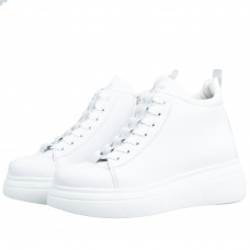 Ghete dama premium, Glemis, piele naturala - Cod: PS-asti-1135, Culoare: Alb Box, Marime: 38 (24.9 cm)