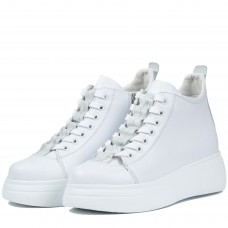 Ghete dama premium, Glemis, piele naturala - Cod: PS-asti-1135, Culoare: Alb Box, Marime: 38 (25 cm)