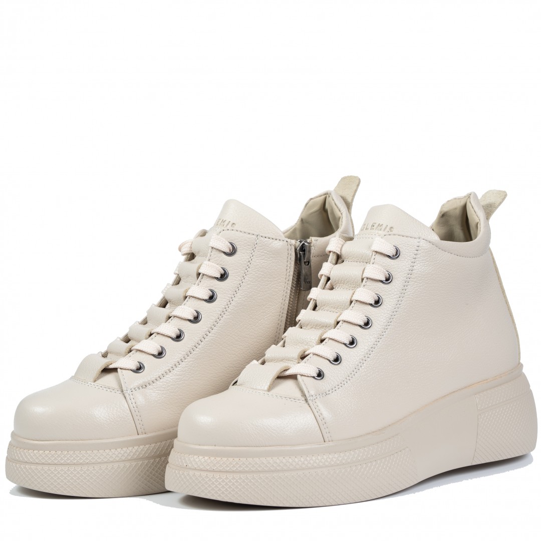 Ghete dama premium, Glemis, piele naturala - Cod: PS-asti-1135, Culoare: Bej Bizon, Marime: 38 (24.9 cm)