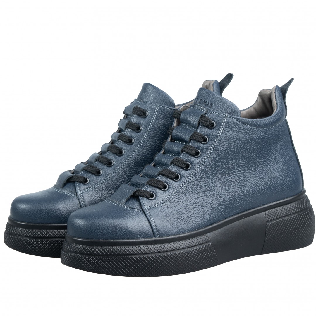 Ghete dama premium, Glemis, piele naturala - Cod: PS-asti-1135, Culoare: Blue Bizon, Marime: 38 (24.9 cm)